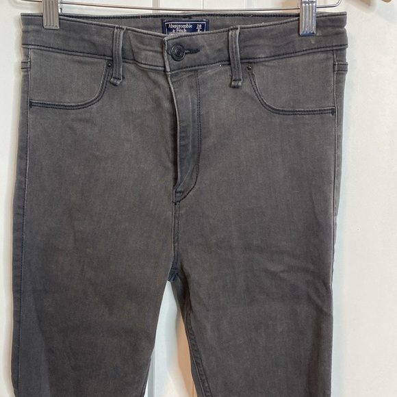 Abercrombie | Women's Dark Charcoal Skinny Jeans 28 |6R - Picture 3 of 6